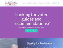 Tablet Screenshot of electionforum.org